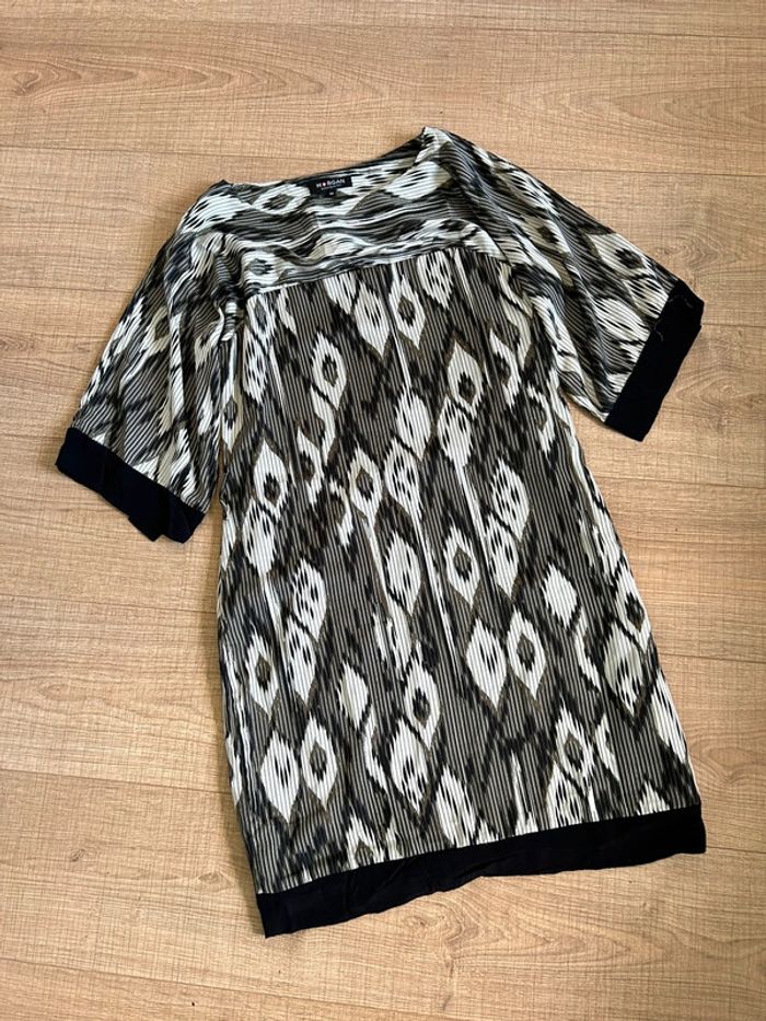 Robe imprimée kaki beige et noire Morgan taille 38 jamais portée - photo numéro 12