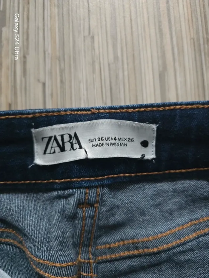 Jean bootcut bleu marine - Zara - Taille 36 - photo numéro 3