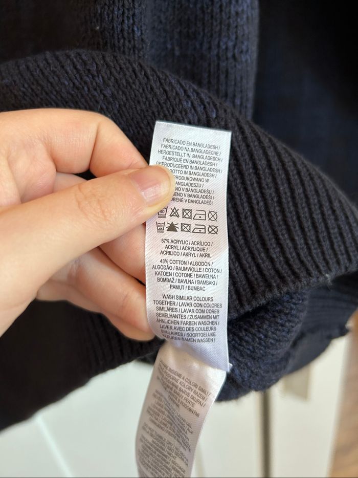 Pull marine à carreaux Homme Primark Tailles M-L - photo numéro 6