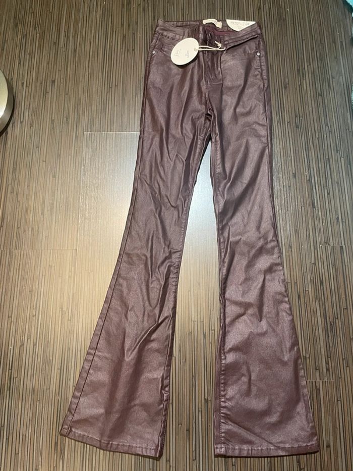Pantalon flare huilé Cindy