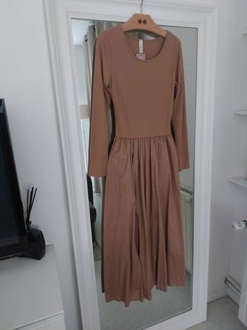 Longue robe bimatière