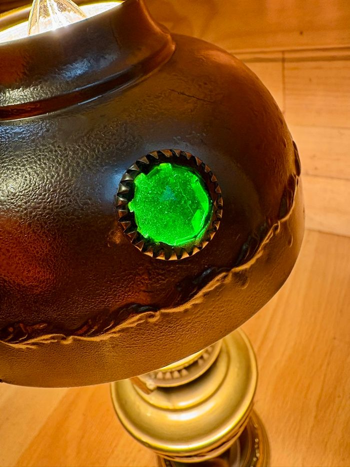 Vintage lampe à pétrole électrifiée - photo numéro 8