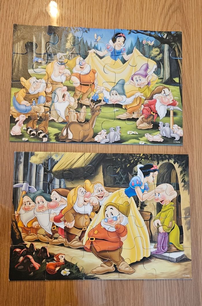 Puzzles Blanche neige 2 x 20 pièces - photo numéro 2