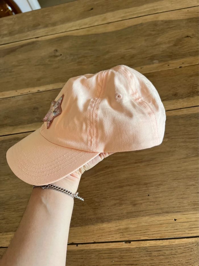 Casquette étoile rose/abricot H&M - photo numéro 3