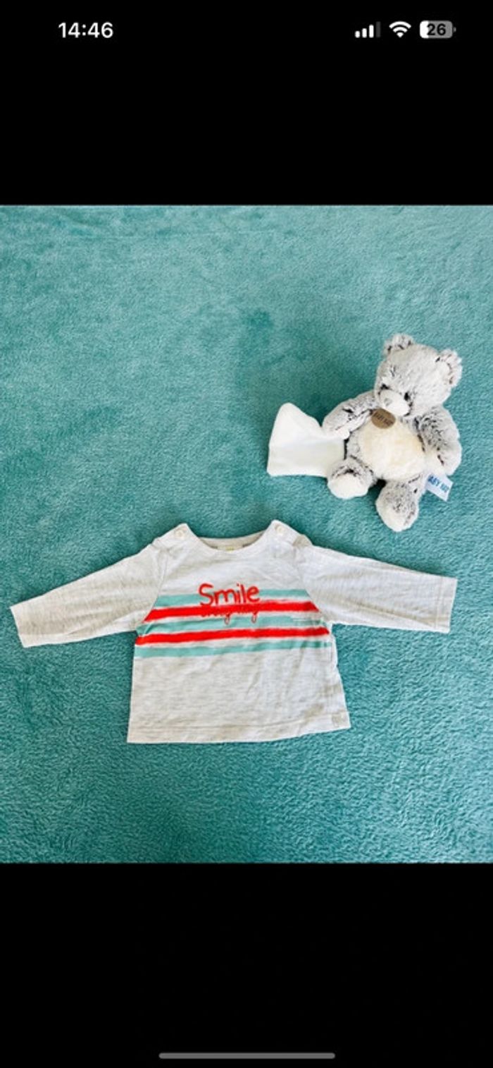 Tee shirt manches longues 1mois