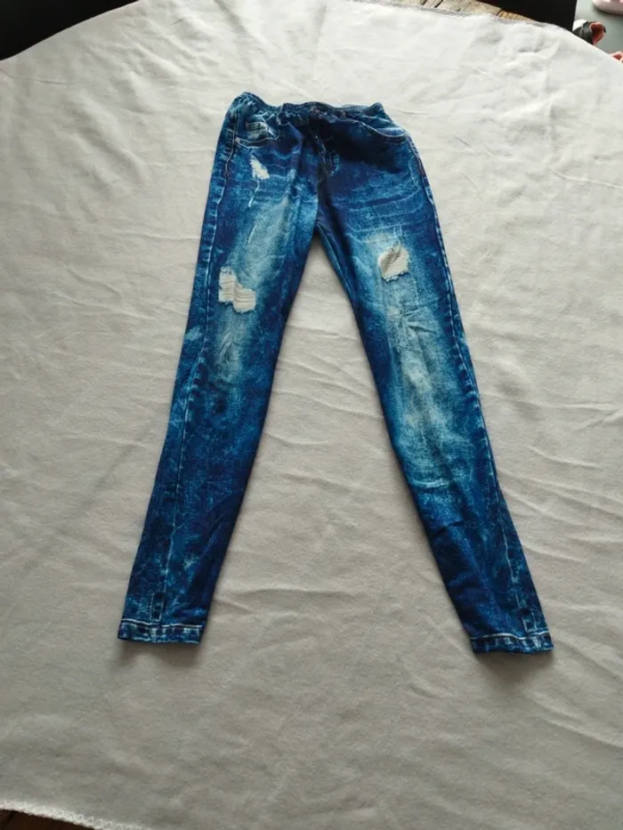 Legging faux jean