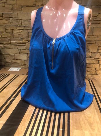 Débardeur bleu taille L