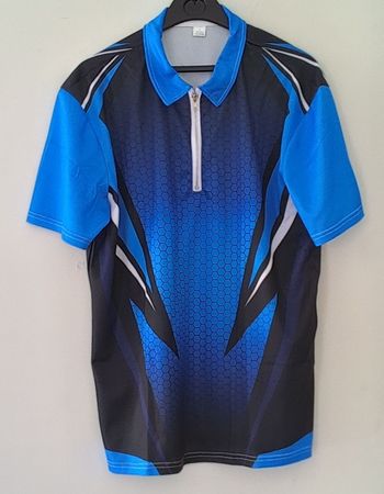 Polo manches courtes taille L couleur bleu pour homme
