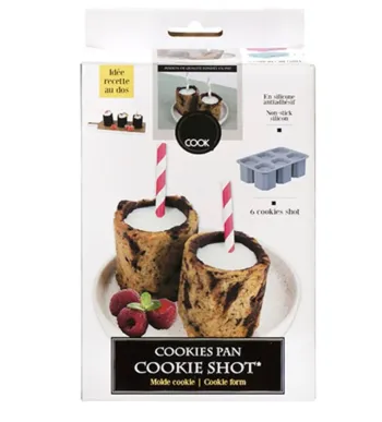 X6 Moule Cookie Shots Gris Lily Cookie en silicone anti-adhésif Neuf
