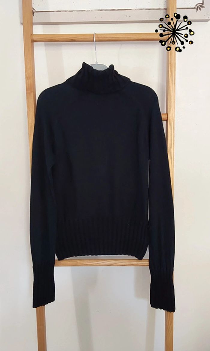 Pull col montant col roulé noir Esprit T 38 - photo numéro 3