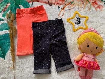 Lot de 2 leggings bébé fille 3 mois