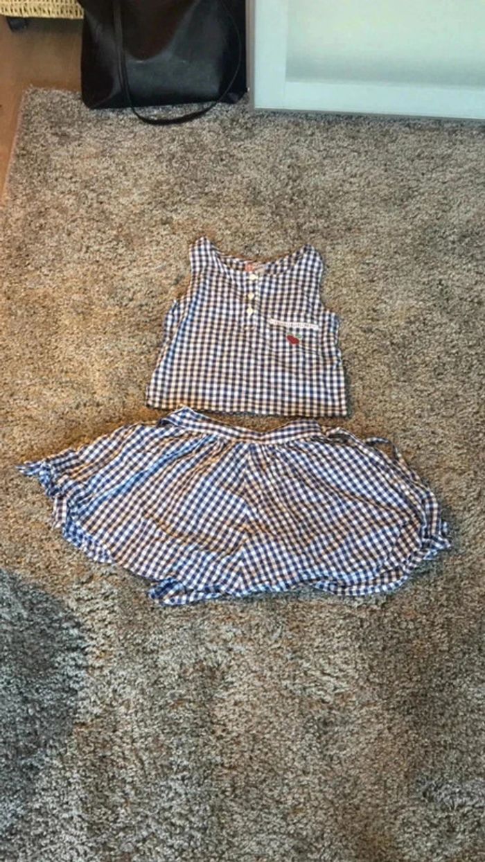 Ensemble vichy avec jupe
