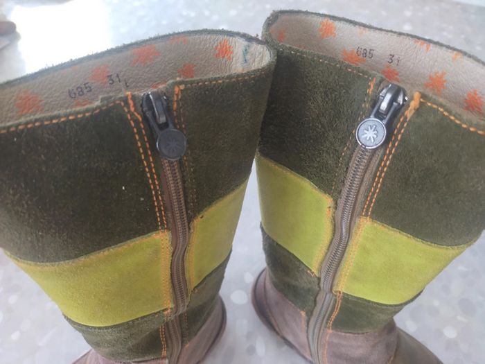 Bottes filles T 31 Arte cuir /daim vert - photo numéro 16