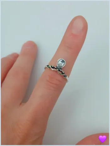 Bague argentée tendance en acier inoxydable