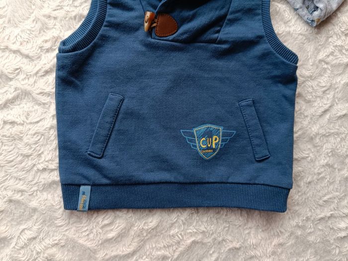 Sweat col V sans manche Garçon 12 mois In Extenso - photo numéro 4