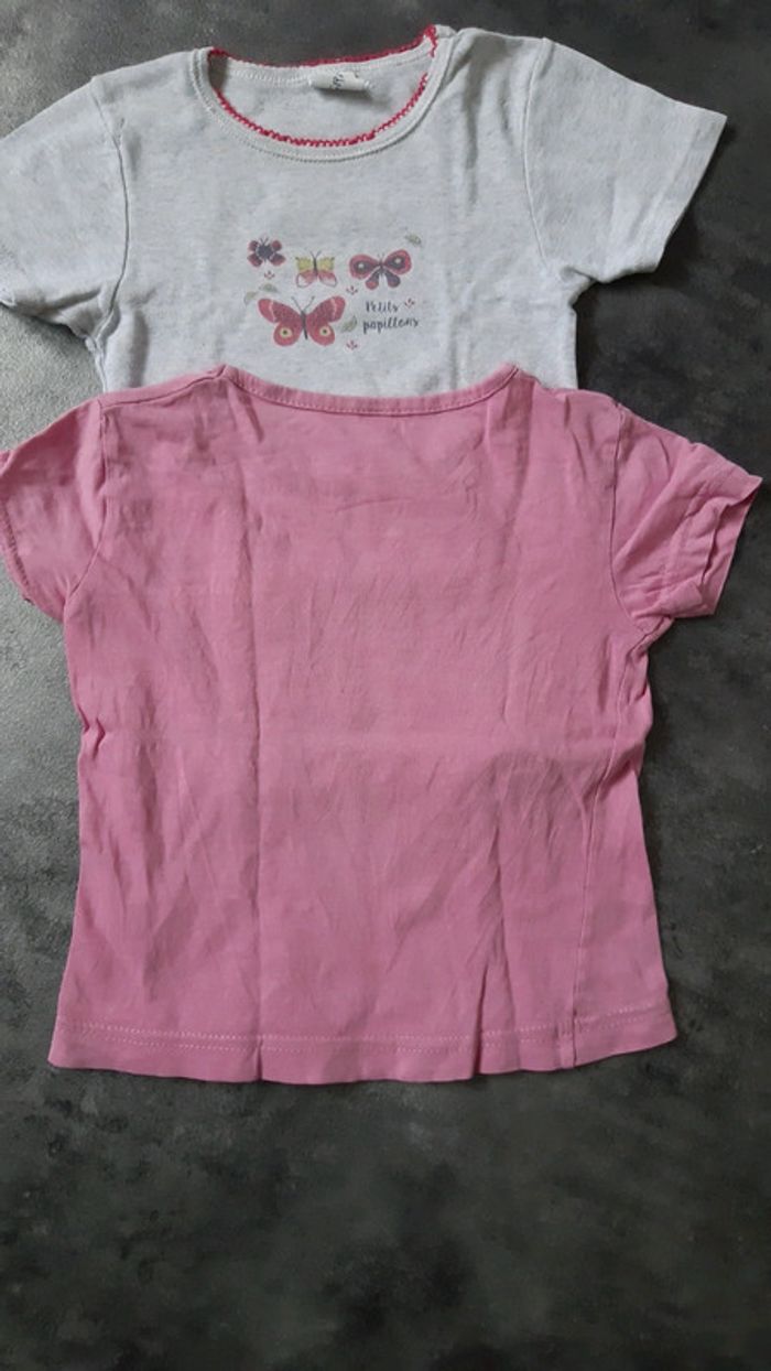 2 t-shirts manches courtes fille 100% coton - photo numéro 5