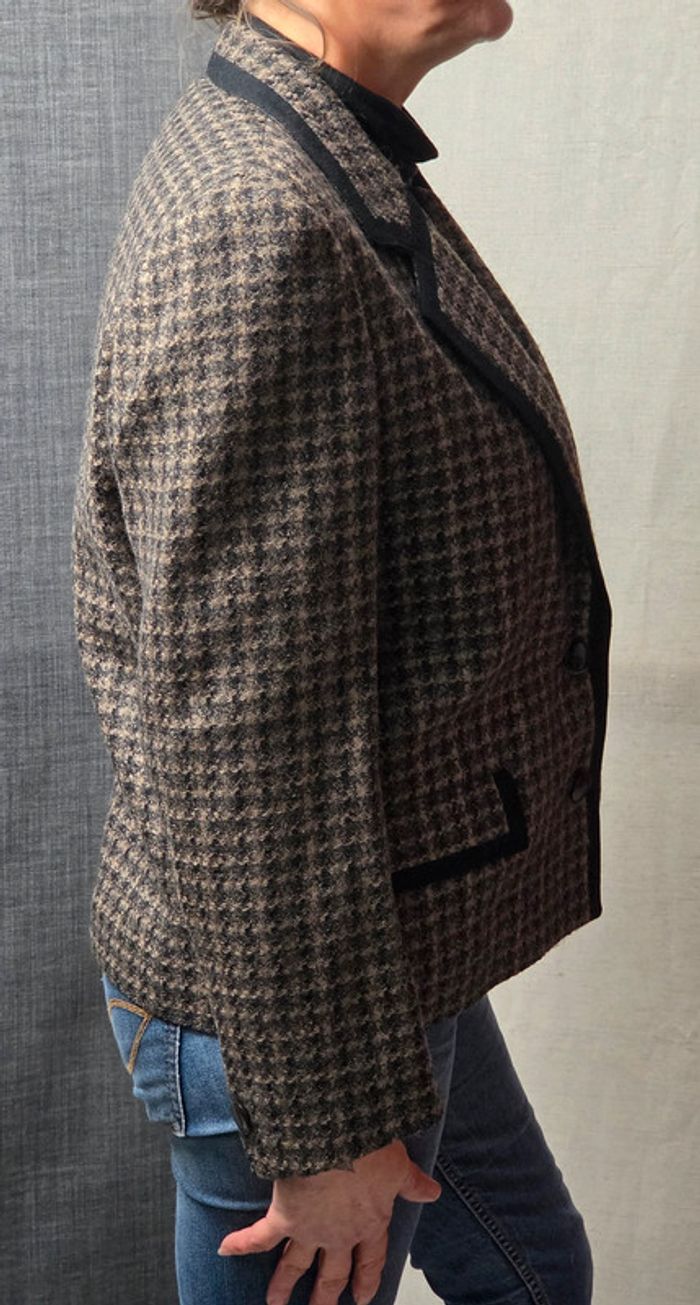 Veste vintage marron/noir - photo numéro 3