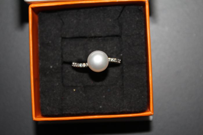 Bague argent /perle