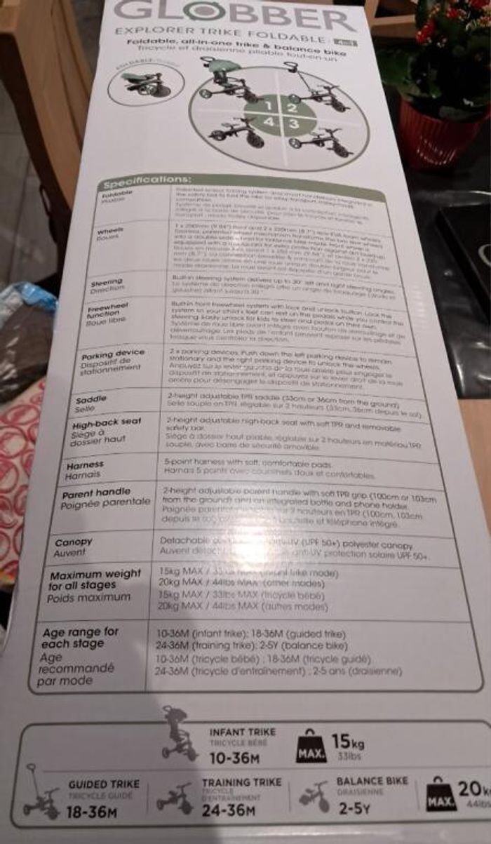 Tricycle pliable 4 en 1 explorer Globber - photo numéro 4