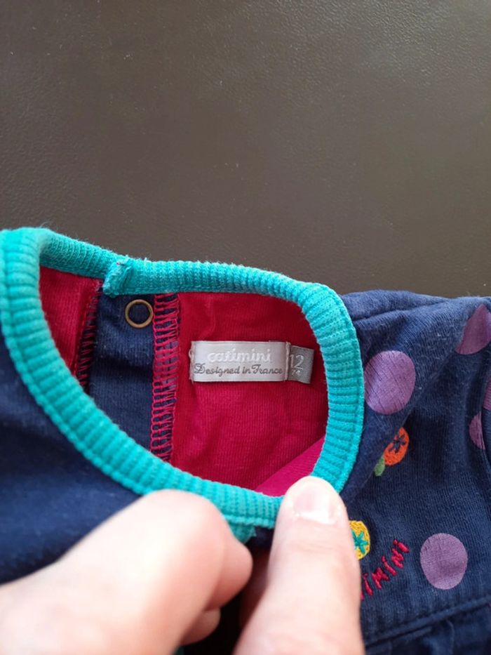 Pyjama en velours et coton Catimini 12 mois - photo numéro 9