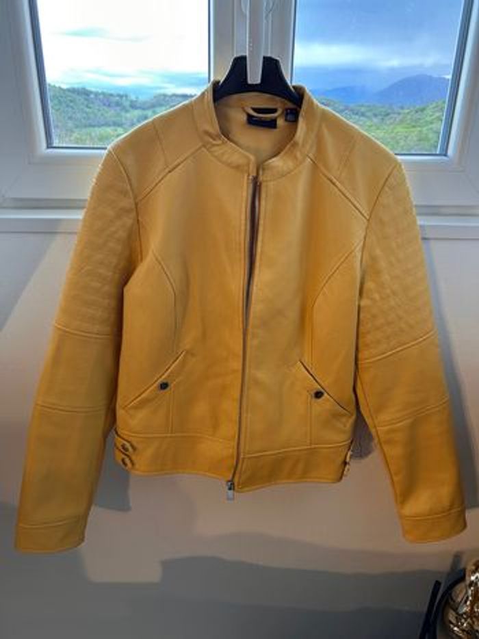 Blouson Similicuir jaune