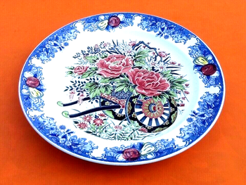 Grand plat creux Céramique polychrome