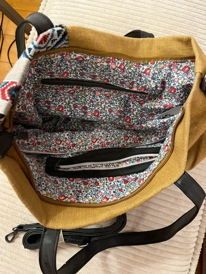 Sac à main en toile / bandoulière - photo numéro 3