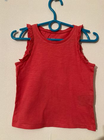 débardeur manches volantées fille 3/4 ans