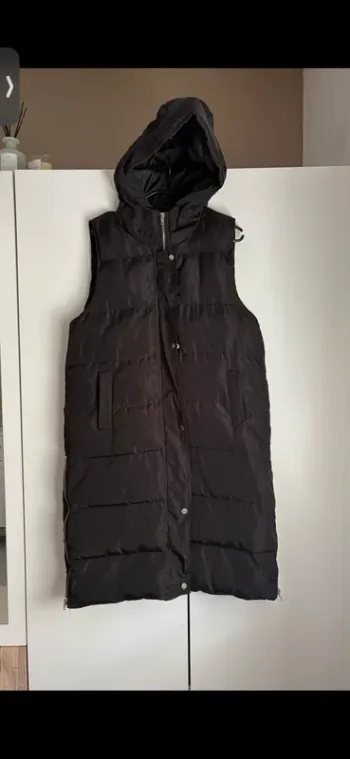 Veste doudoune longue sans manches noir taille S femme