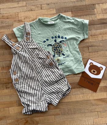 Ensemble salopette short 9mois