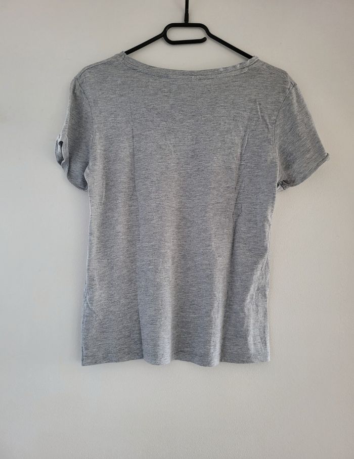 T-shirt gris Disney Mickey tête florale - photo numéro 7