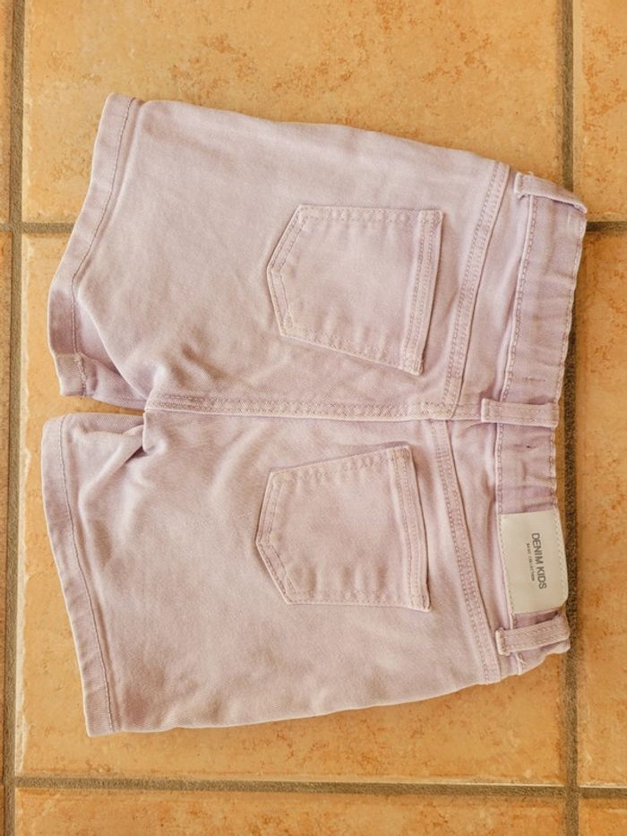 Short violet clair jean stretch 7-8 ans - photo numéro 4