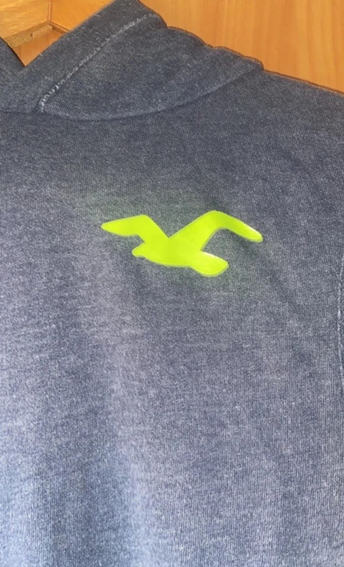 Pull à capuche noir Hollister M - photo numéro 2