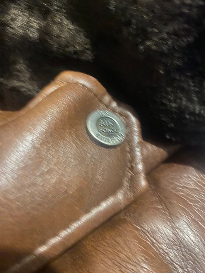 Veste bombers vintage marron xl - photo numéro 5