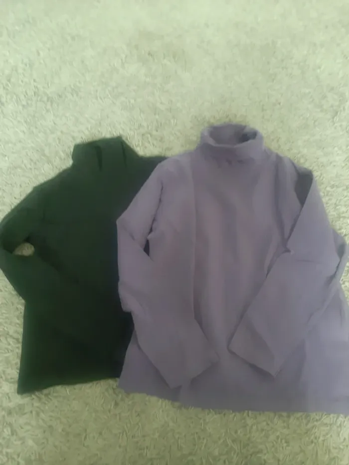 Pull col roule lot de 2