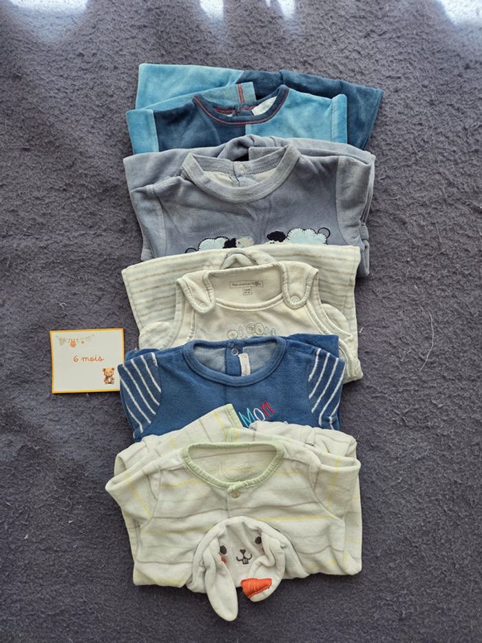 Lot pyjamas épais garçon 6 mois