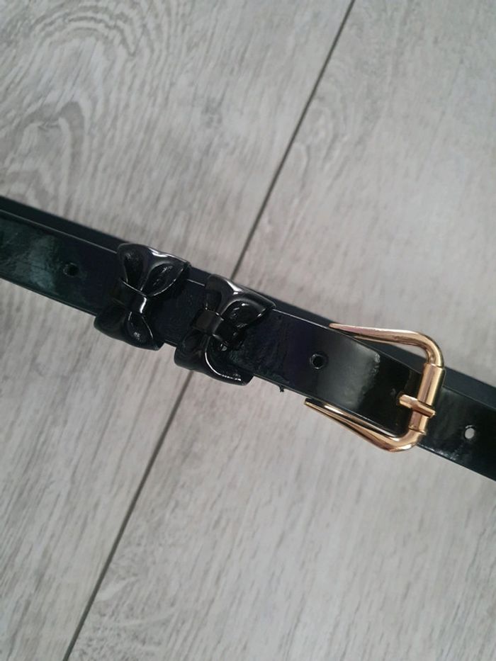 Ceinture Nœuds Noire Brillant - photo numéro 3