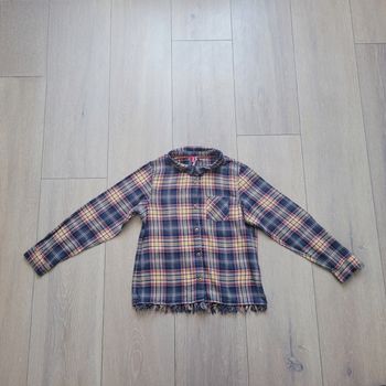 Très jolie chemise bleu à rayures.  Fille 8 ans. Marque Orchestra