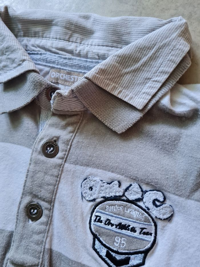 t-shirt chemise rayures polo garçon 3 ans - photo numéro 8