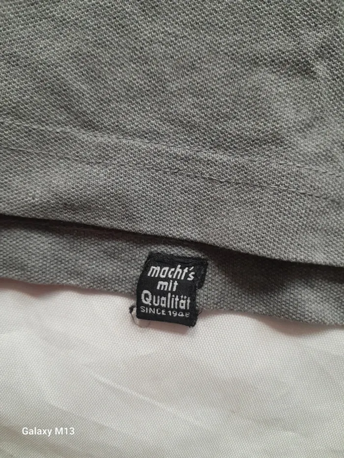 Polo homme gris et bleu Puma logo brodé taille S - photo numéro 4