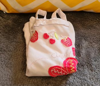 Robe blanche et rose fille taille 6 mois Tom et Kiddy