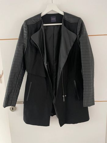 Veste mi-longue noire 36 Promod