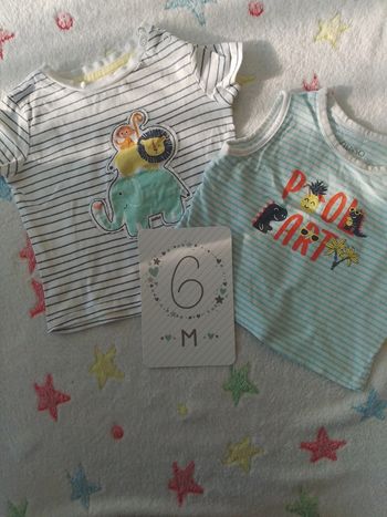 Lot tshirt manche courte 6mois