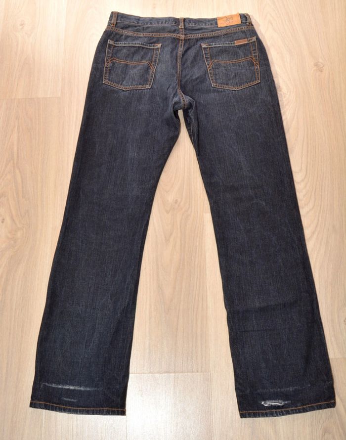 jean droit homme bleu marine uni avec défauts bon état taille 40 - photo numéro 2