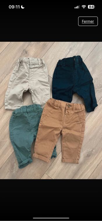 4 pantalons chinos 3 mois