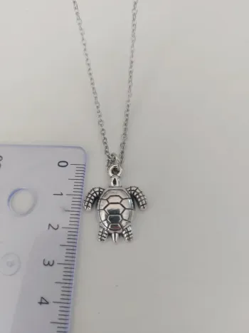 Collier acier inoxydable pendentif tortue