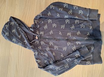 Gilet bleu zippé U "Save our planet" - 8 ans