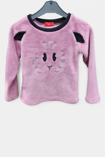Pull de pyjama pilou pilou - Taille 4 ans - Tissaia - Rose et noir