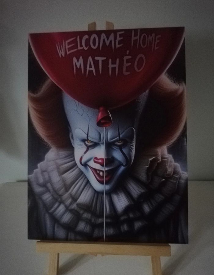 Plaque décorative "pennywise" prénom Mathéo