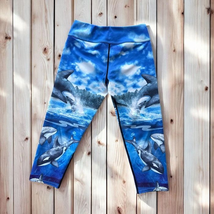 🌸 Legging de sport avec dauphin bleu - Taille 38 🌸
